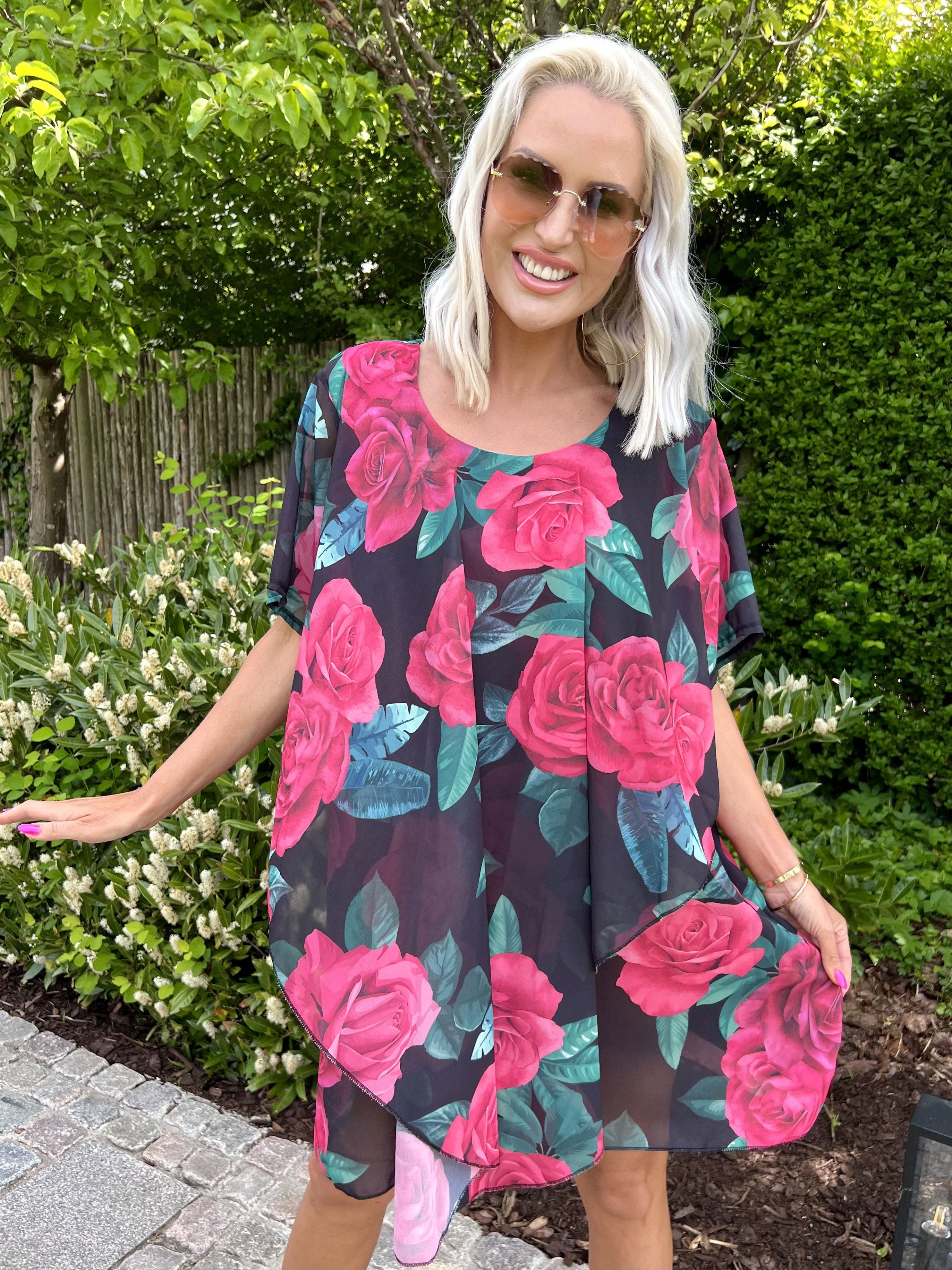 Wanda - Tunika klänning i chiffong